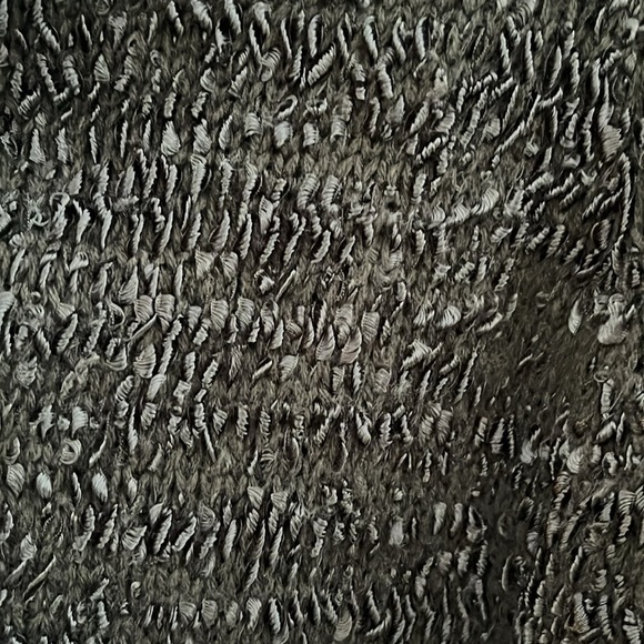 [2XL]Sioni Snap Button Rabbit Fur Trim Mixed Texture Cardigan - Picture 8 of 13